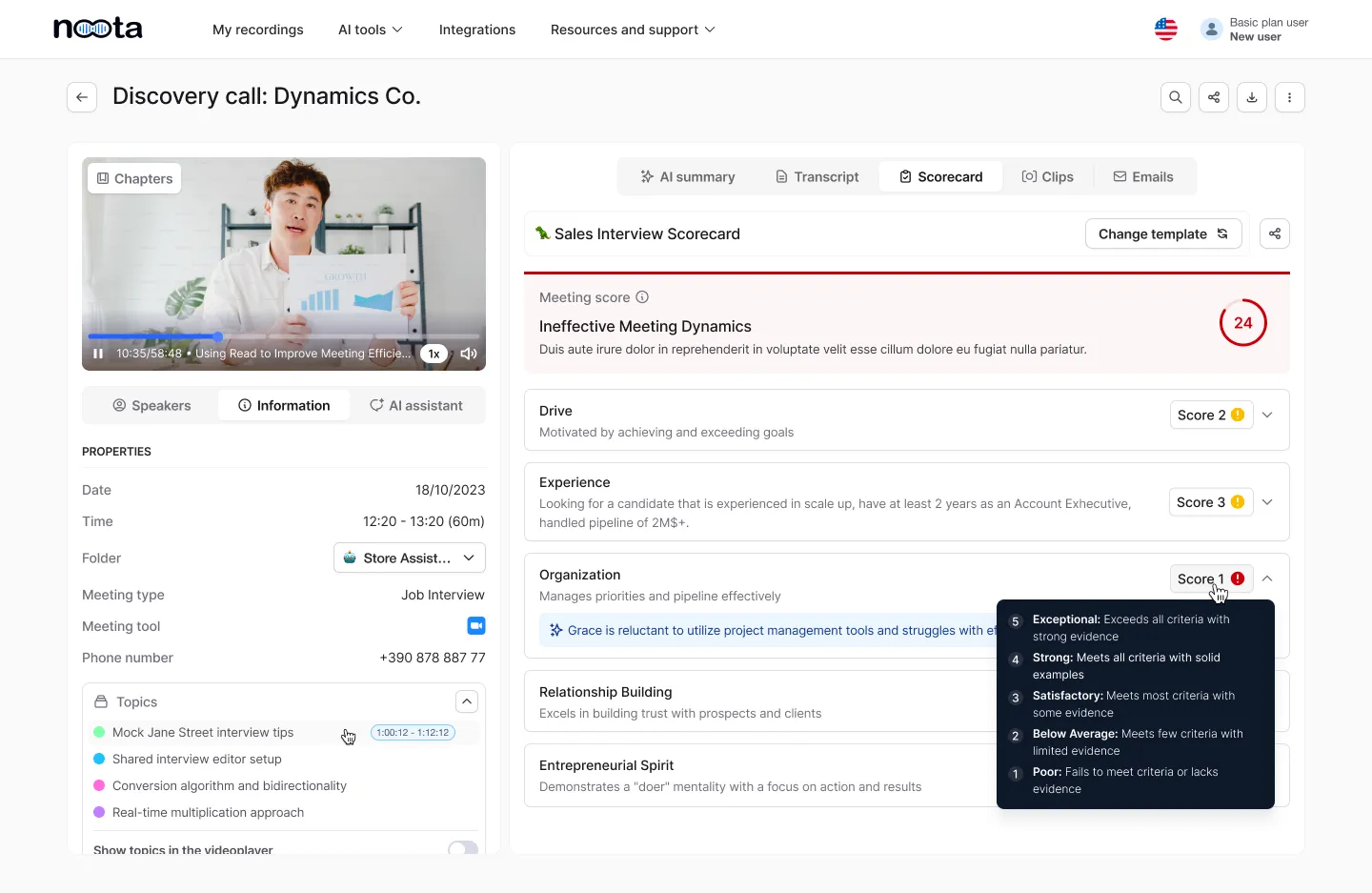 Consistent Ratings for Every Interview